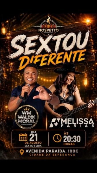 Waldik Moral e Melissa Farias