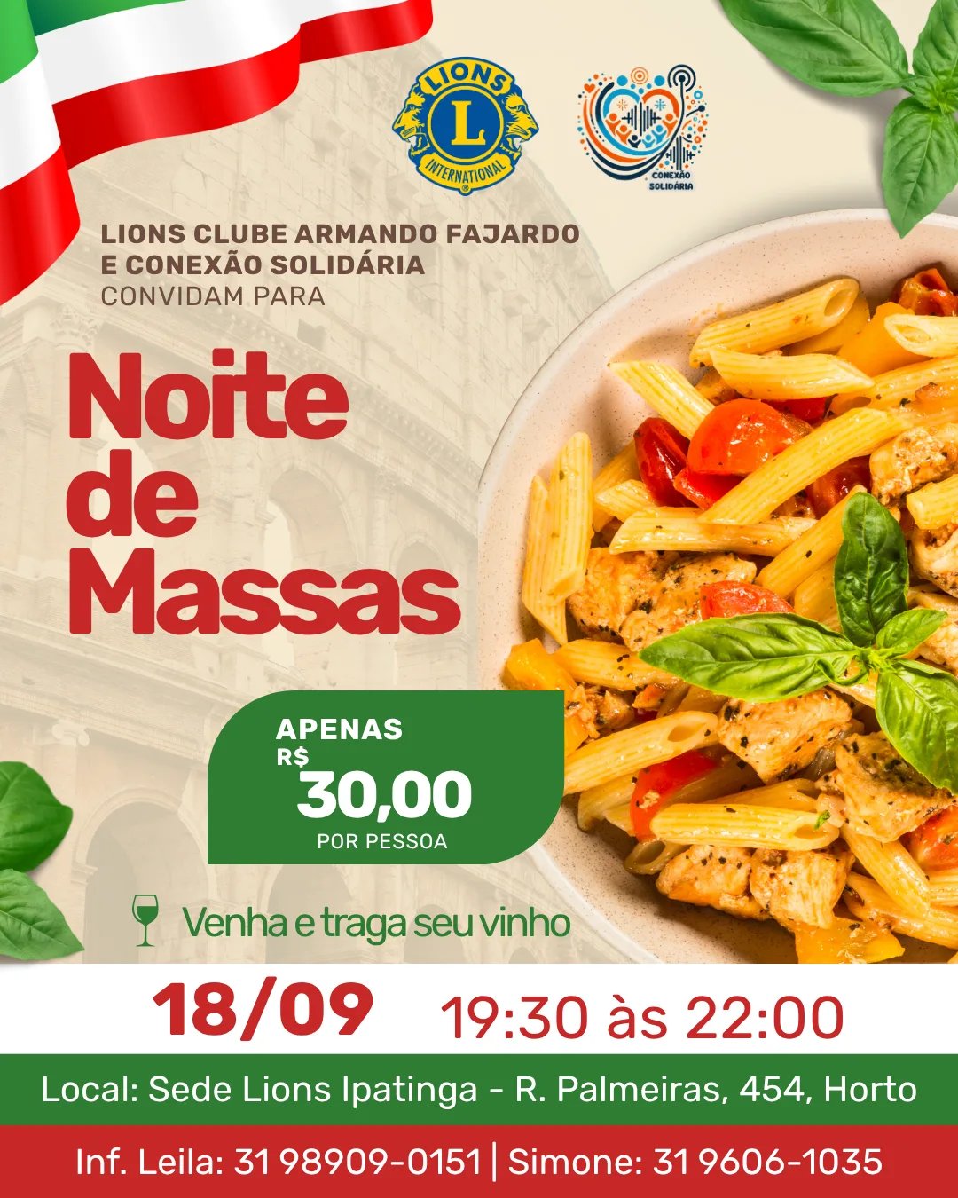 NOITE DE MASSAS NOITE DE MASSAS