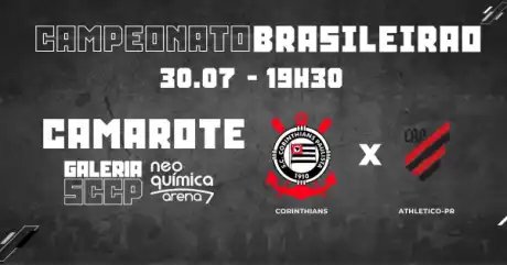 Camarote Galeria SCCP Corinthians x Athletico PR