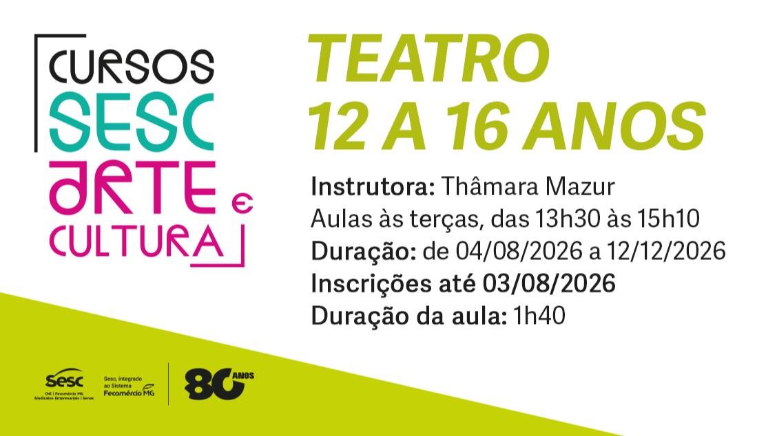 CURSO DE TEATRO 12 A 16 ANOS