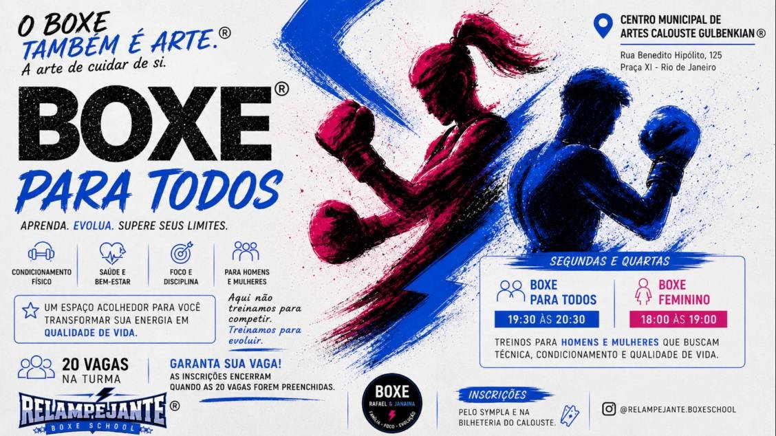 Aulas de Boxe para todos (masculino e feminino)