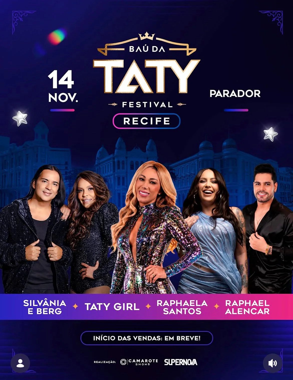 Baú da Taty Festival Recife 2026 — 14 de Novembro