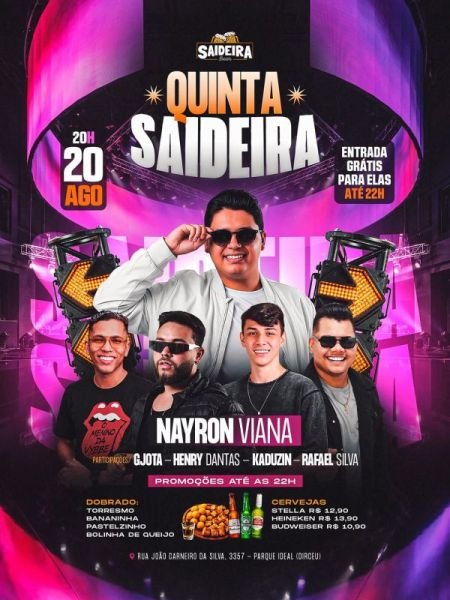 Nayron Viana, C. Jota, Henry Dantas, Kaduzin e Rafael Silva